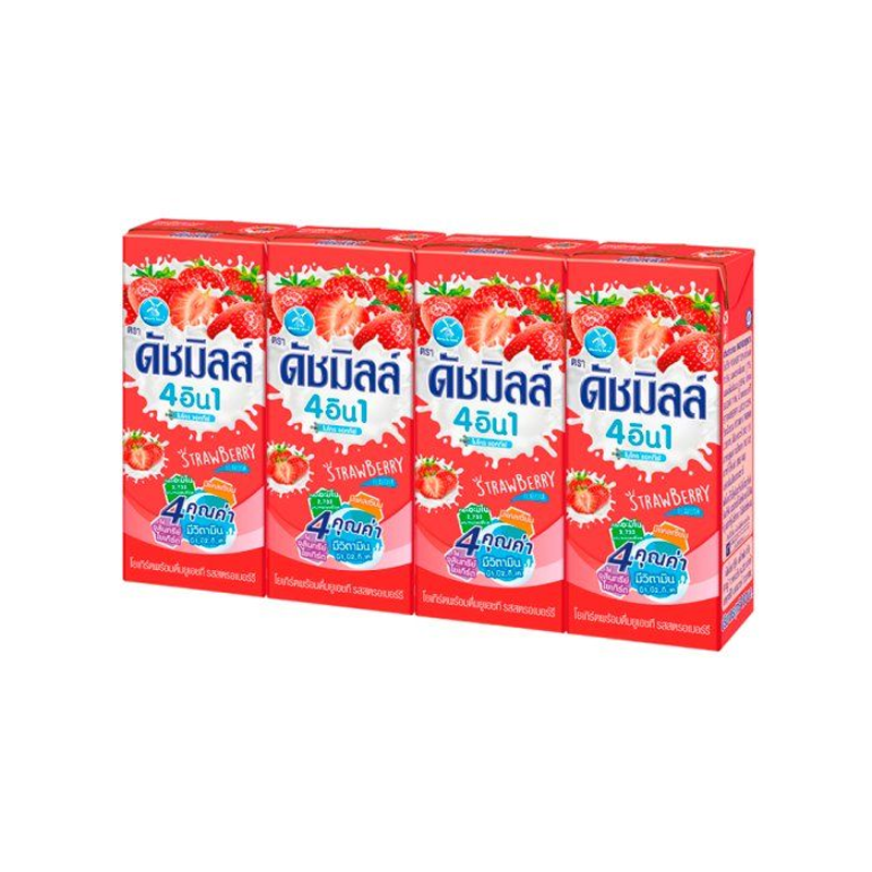 ດັສມີວ Drinking ໂຍເກີດ Yoghurt UHT ນົມສົ້ມ Flavor 180ມລ ແພັກ 4ປ່ອງ