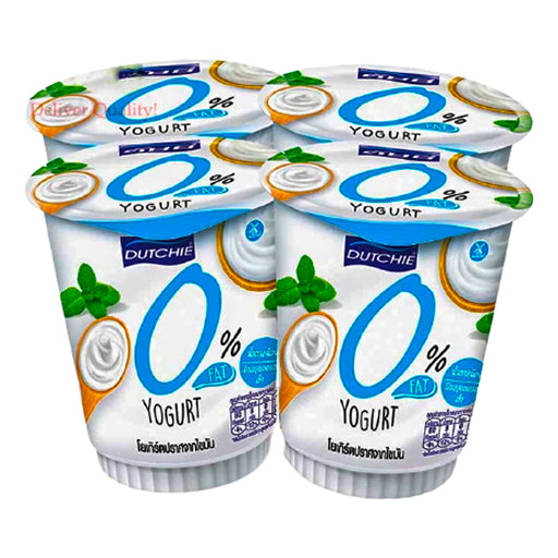 Dutchie 0% Fat Original Yogurt 135g Pack of 4 cups