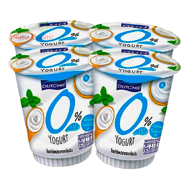 Dutchie 0% Fat Original Yogurt 135g Pack of 4 cups
