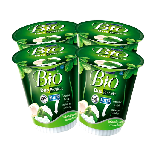 Dutchie Bio Duo Probiotic Yogurt with Nata De Coco Piece 135g Pack of 4 cups