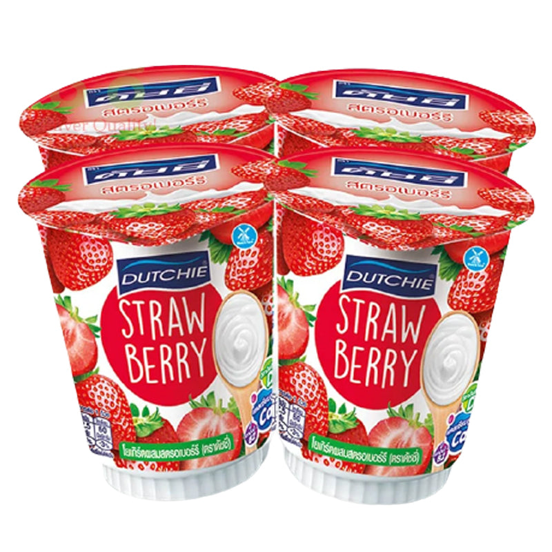 Dutchie Cup Strawberry yogurt 135g Pack of 4 cups