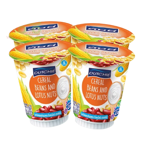 Dutchie Cups Yogurt with Cereal Beans and Lotus Nuts 135g Pack of 4 cups