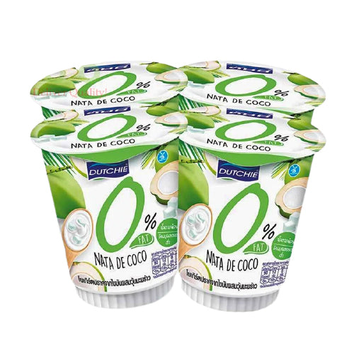 Dutchie Yogurt 0% Percennt Fat Nata De Coconut 135g Pack of 4 cups