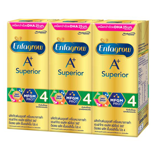 Enfagrow A+ Superior 360˚ DHA+ MFGM Pro 4 UHT Milk Product 180ml Pack of 3boxes