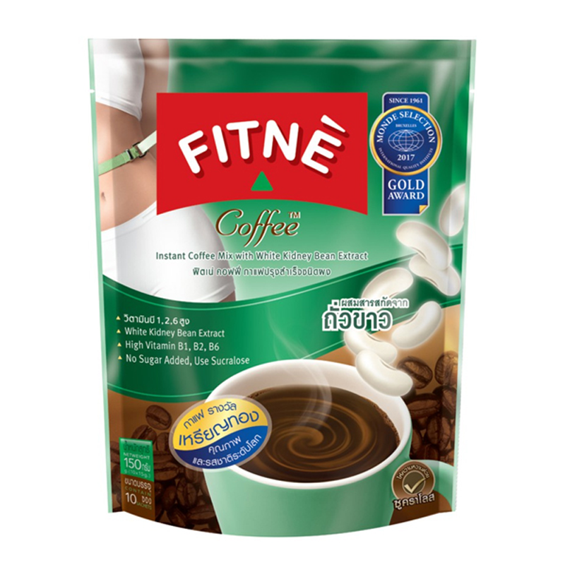 FITNE' Coffee Instant Coffee Mix with White Kidney Bean Extract 15g.x1 ...