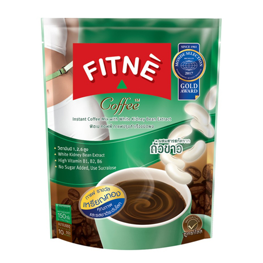 FITNE' Coffee Instant Coffee Mix with White Kidney Bean Extract 15g.x10 Sticks (150g)