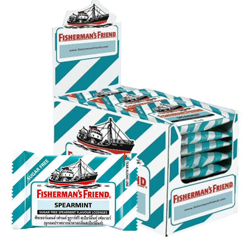Fisherman's Friend Sugar free Spearmint Flavor Lozenges 25g ຊອງ 24 ປ່ຽງ