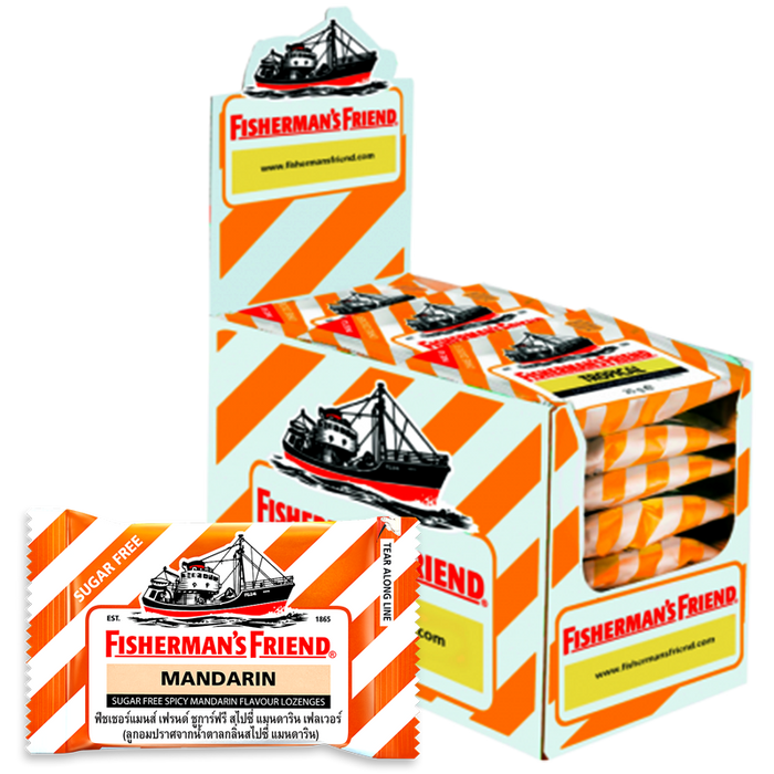 Fisherman’s Friend Sugar free Spicy Mandarin Flavour Lozenges  25g pack of 24 pieces