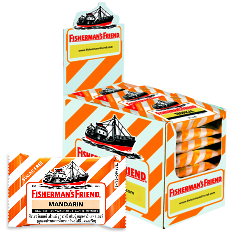 Fisherman’s Friend Sugar free Spicy Mandarin Flavour Lozenges  25g pack of 24 pieces