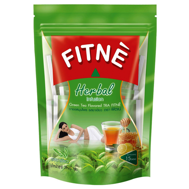 ຊາສະໝຸນໄພ ຟິດເນ່ Fitne Herbal Infusion Green Tea Flavored Pack of 20 bags