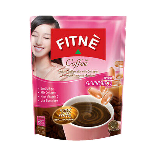 Fitne Instant Coffee Mixed Collagen Slim Shape Weight Loss Fast 10 Sachets 15g (150g)
