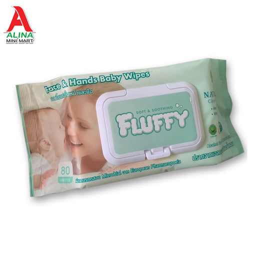 Fluffy Wipe Sheets ສໍາລັບເດັກນ້ອຍ, ໃບຫນ້າແລະມື 100 ແຜ່ນ