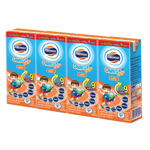 ໂຟໂມດ ໂອເມກາ 369 Plain Flavoured UHT Milk Product 180ml Pack of 4 boxes