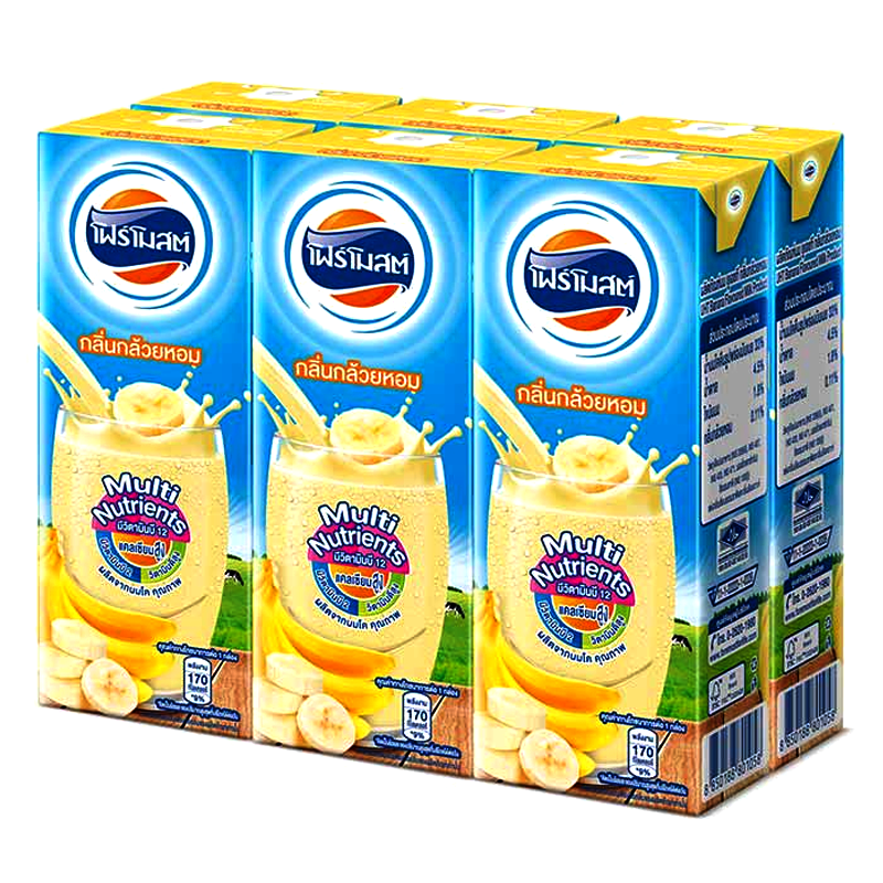 Foremost UHT Milk Banana Flavoured Size 225ml Pack of 6 boxes