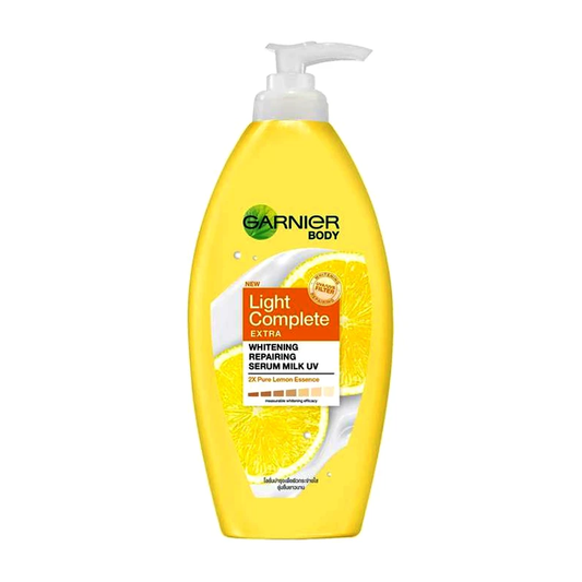 Garnier Light Complete Extra Whitening Moisturizing Serum Milk UV Pure Lemon Essence Body Lotion  Size 400ml