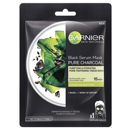 Garnier Skin Naturals Charcoa Face Serum Sheet Mask (Black) 28g