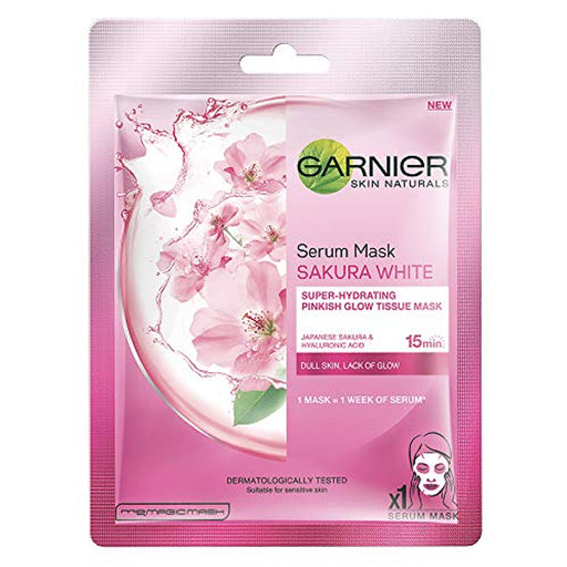 Garnier Skin Naturals Sakura White Face Serum Sheet Mask (ສີບົວ) 32g