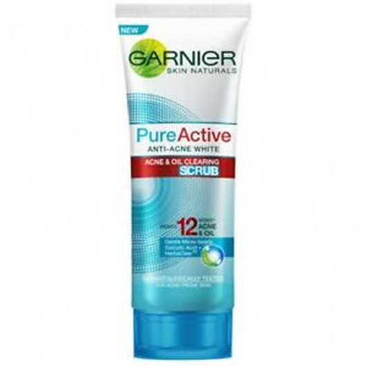 Garnier Skin Naturals Anti-Acne White Acne & Oil Clearing Scrub  100ml