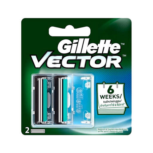 ມີດແຖ Gillette Vector Refills Cartridges for 6 Weeks 2 Cartridges