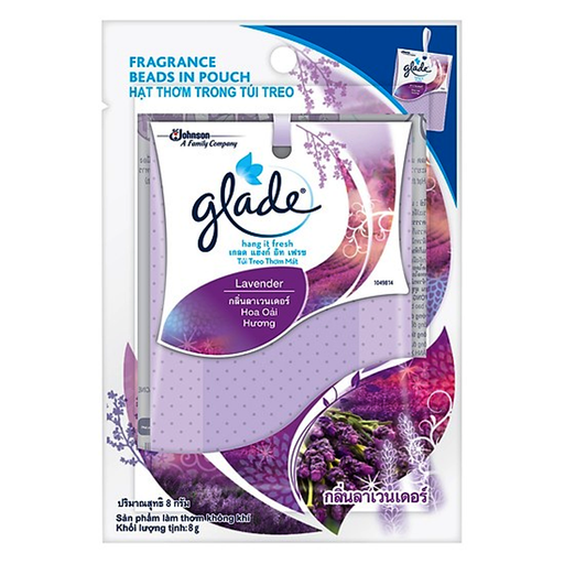 Glade Hang It Fresh Lavender Scent Fragrance Beads in Pouch 8g