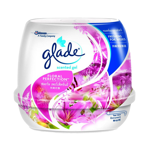 Glade Scented Gel Freshens For Weeks Floral Perfection ຂະໜາດ 180g