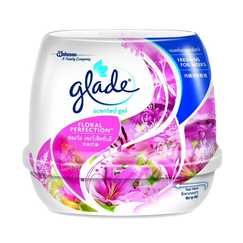 Glade Scented Gel Freshens For Weeks Floral Perfection Size 180g