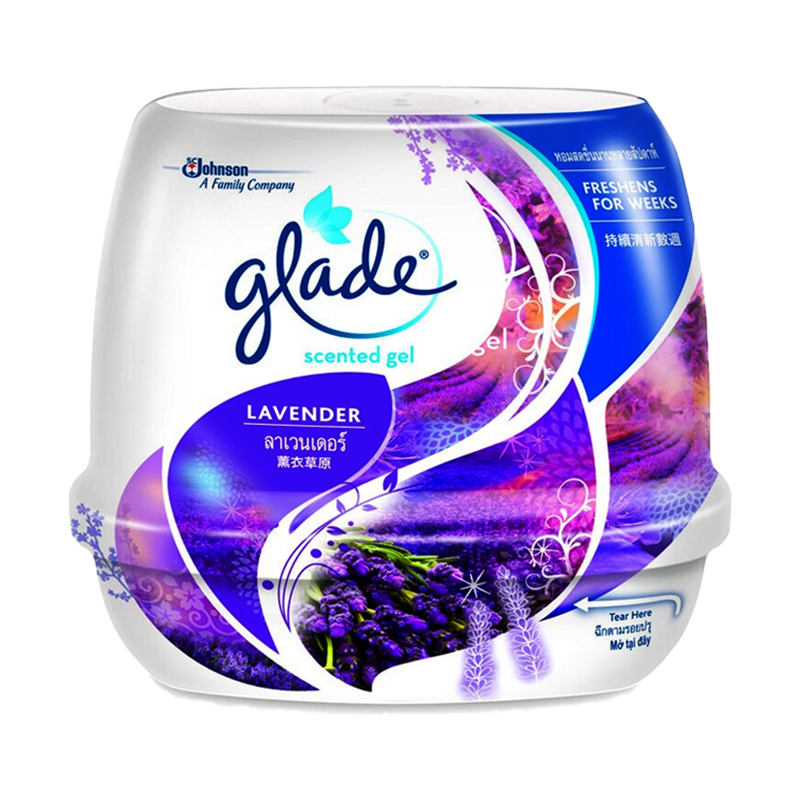 Glade Scented Gel Freshens For Weeks Lavender Smell Size 180g