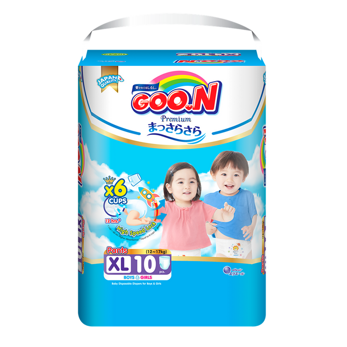 Goo.N Premium Pants Size XL 12-17kg Boys &amp; Girls Baby Disposable Diaper Pack of 10pcs