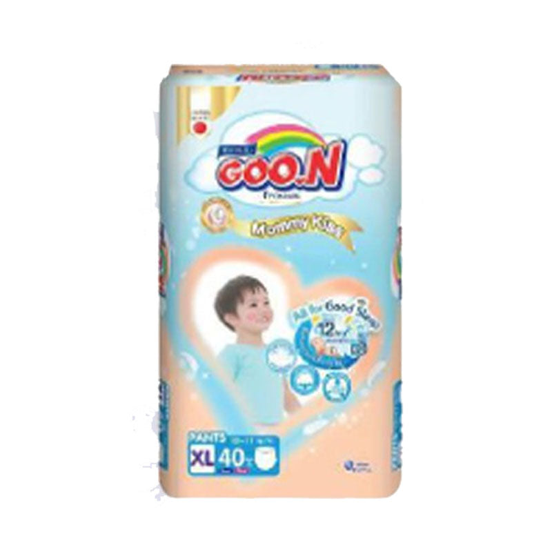 Goo.N Premium Pants Size XL 12-17kg Boys &amp; Girls Baby Disposable Diaper Pack of 40pcs