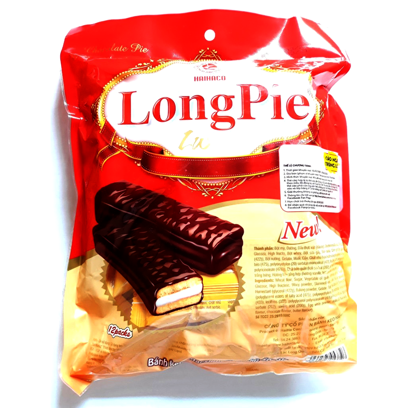 Haihaco Long Pie Chocolate Marshmallow Cake Bag 216g