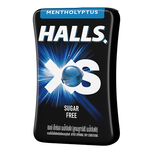 Halls XS Mentho-Lyptus Flavored Sugar Free Candy  13.8g