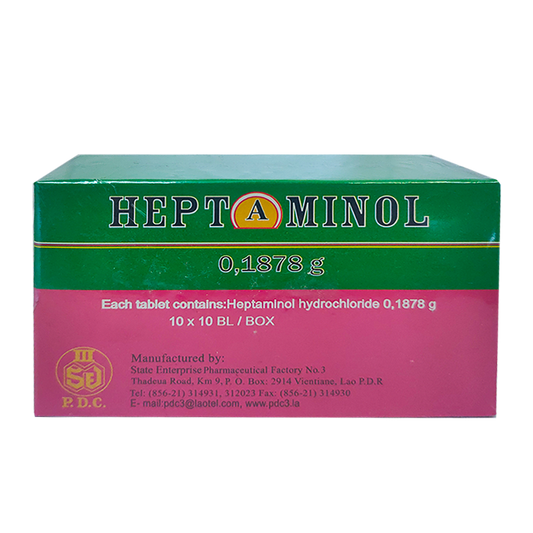 Heptaminol For Cardiovascular disorder and orthostatic hypotension boxes of 100 tablets
