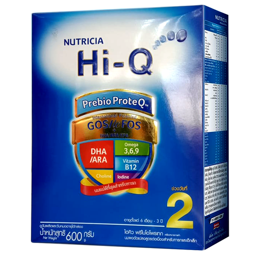Hi-Q Prebio ProteQ ຜະລິດຕະພັນນົມຜົງຕິດຕາມມາດົນ 6 ເດືອນ-3 ປີ ຂະໜາດ 600g
