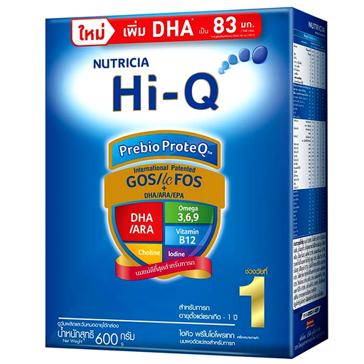 Hi-Q Prebio ProteQ ຜະລິດຕະພັນນົມສໍາລັບເດັກເກີດໃຫມ່-1 ປີ ຂະໜາດ 600g