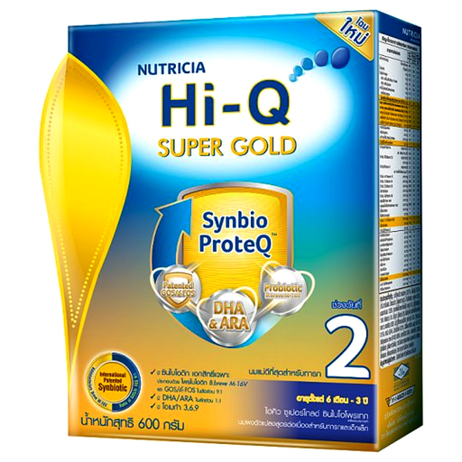Hi-Q Super Gold Synbio ProteQ Follow-On Formula ນົມຜົງສໍາລັບ 6 ເດືອນ - 3 ປີ ຂະຫນາດ 600g
