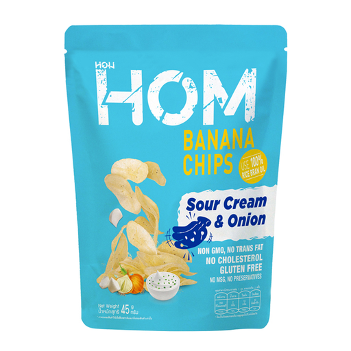Hom Banana Chips Sour Cream & Onion 40g