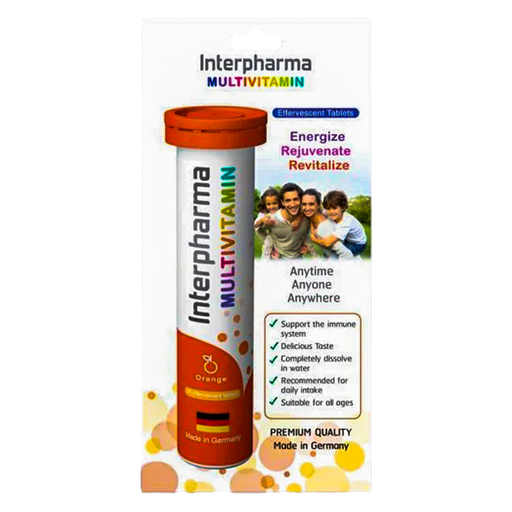 Interpharma Multivitamin Effervescent tablet sugar free Size 90g
