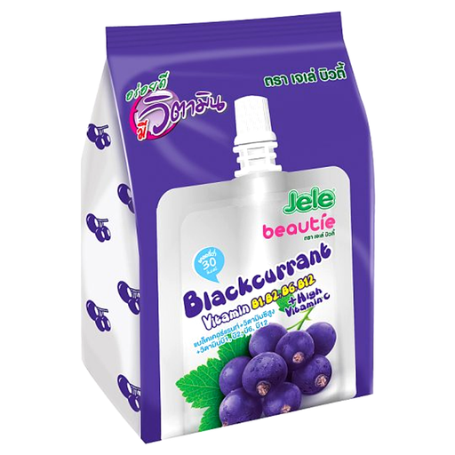 Jele Beautie Blackcurrant+Multi-Vitamins Mixed Jelly Carrageenan 150g Pack 3pcs