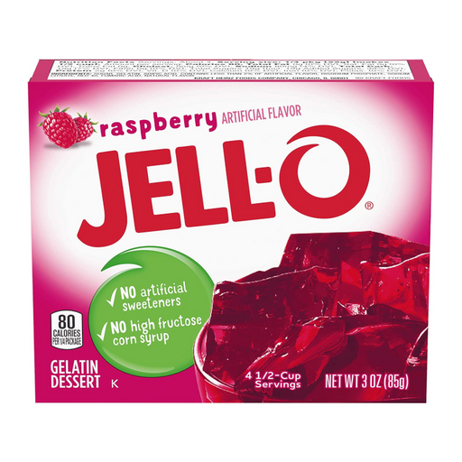 Jell-O Raspberry Artificial Flavor 85g