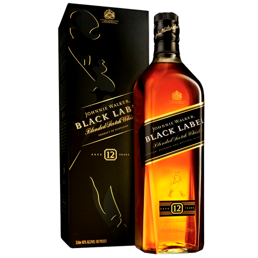 Johnnie Walker Black Label Blended Scotch Whisky Size 1L