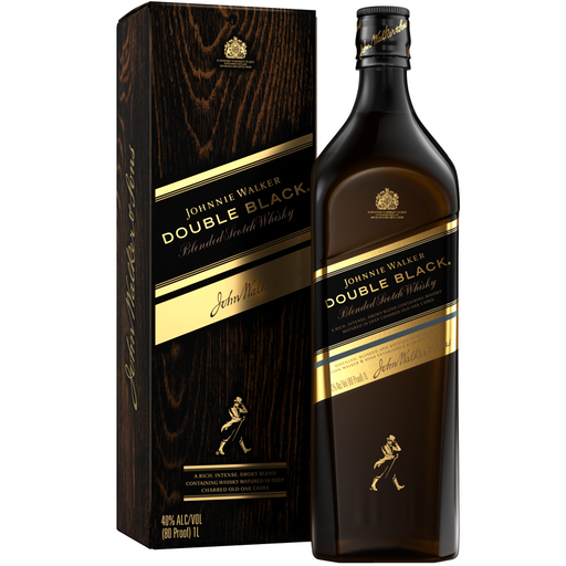 Johnnie Walker Double Black Blended Scotch Whisky Size 1L