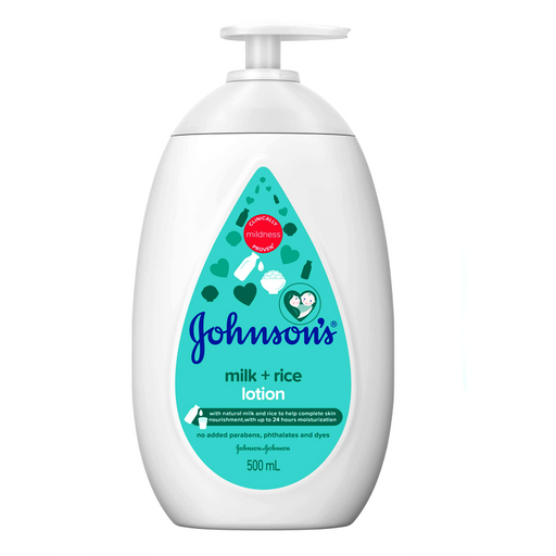 Johnson’s Milk + Rice Lotion No added Parabens, Phthalates and dyes Size 500g