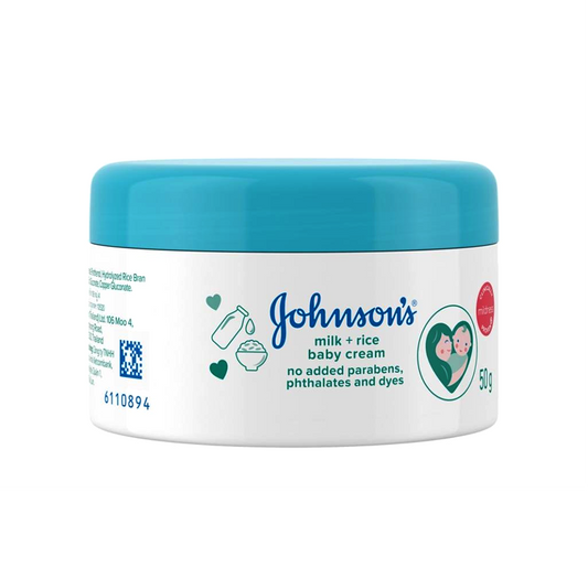 Johnson’s milk + Rice Baby Cream No added Parabens, Phthalates and dyes Size 50g