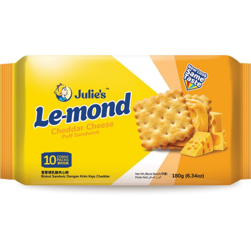 Julie's Le-mond Puff Sandwich Cheddar Cheese Cream Size 180g
