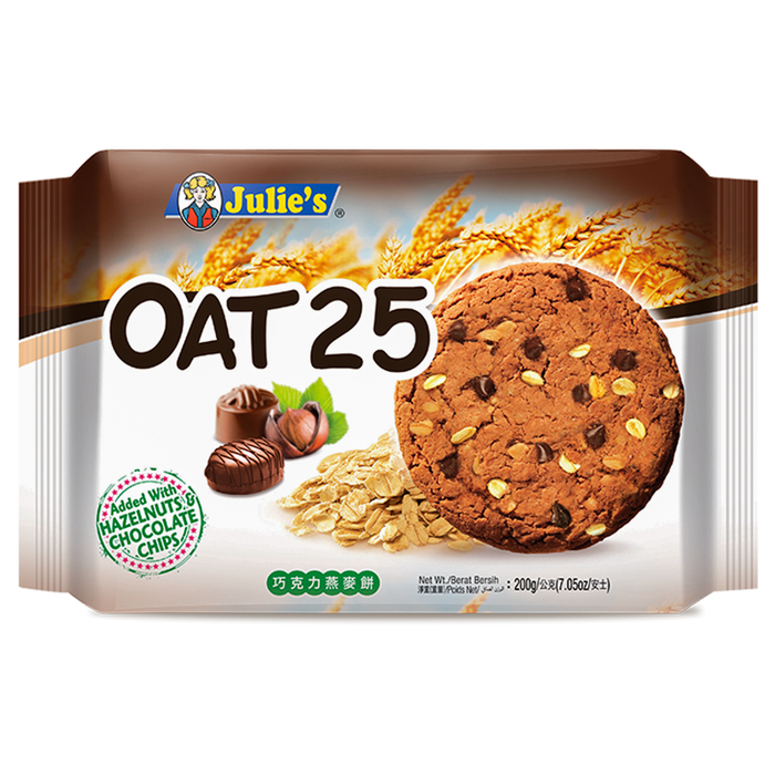Julie's Oat 25 Hazelnuts and Chocolate Chips Size 200g
