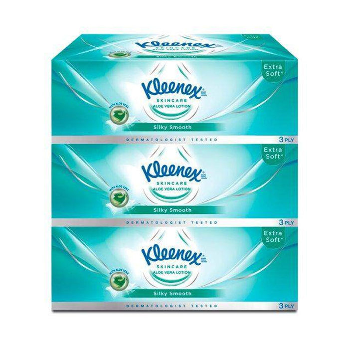 KLEENEX Silky smooth facial tissues 80 sheets x 3 pcs