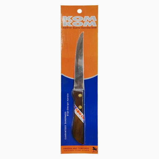 KOM KOM Serrated teeth steak knife with Wooden Handle (791SS)