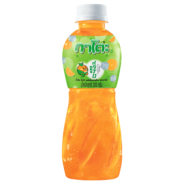 Kato 25% Orange Juice with Nata De Coco Bottle 320g
