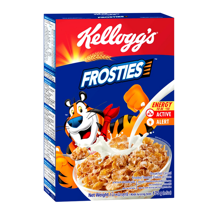 Kellogg's Breakfast Frosties Cereal Frosted Toasted Flakes of Corn 175g