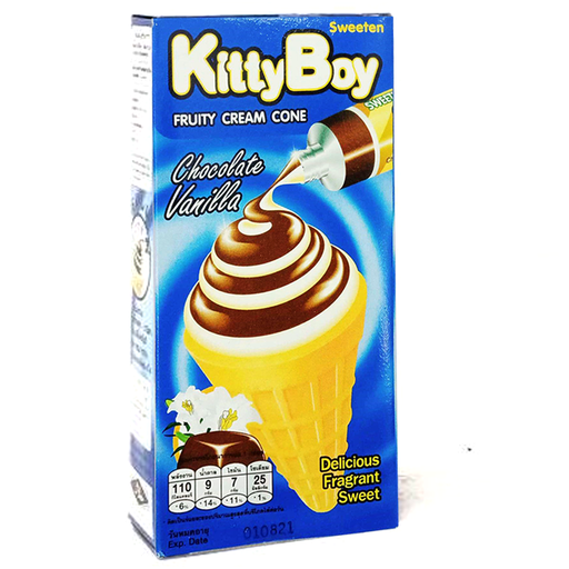 KittyBoy Fruity Cream Cone Chocolate and Vanilla Flavor Size 20g